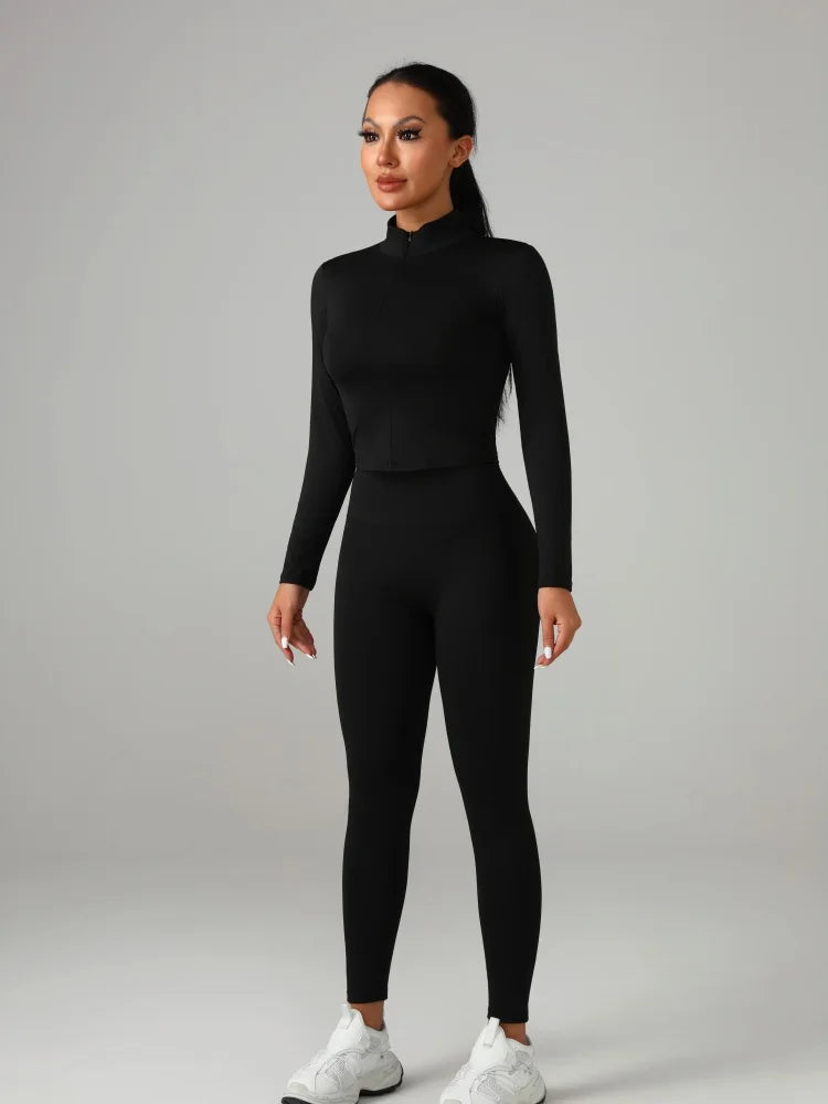 Set Long - Sleeve Top + Pants Outfit