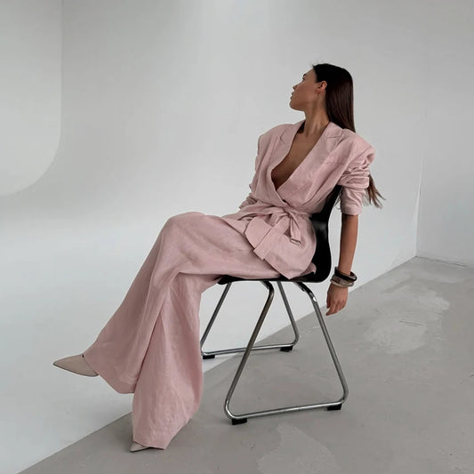 Office Suit -Pure Cotton Pants ( 2 Piece Sets)