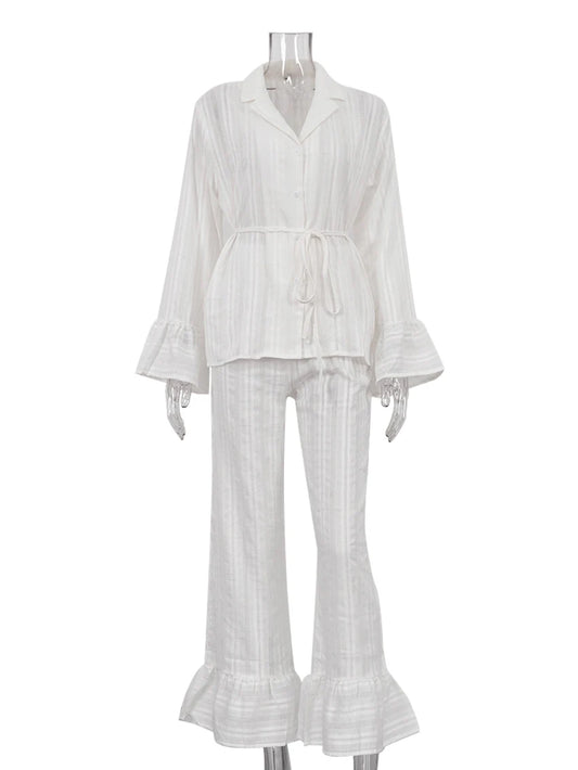 Nightgown 2 Piece Suit long sleeve- Nightwear