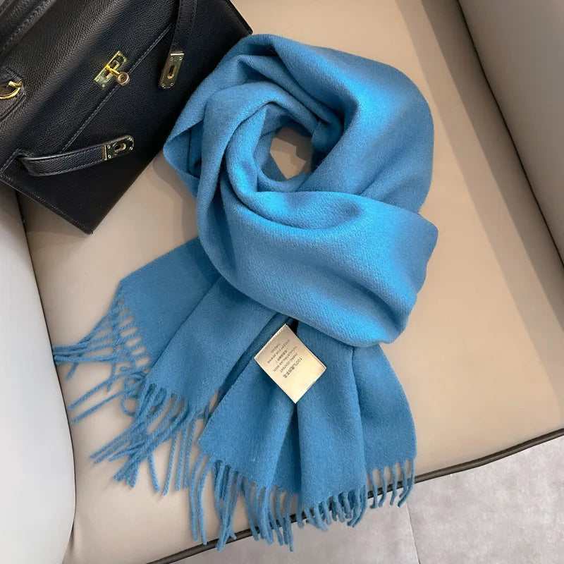 100% Wool Winter Scarf- Warm Cashmere Scarves