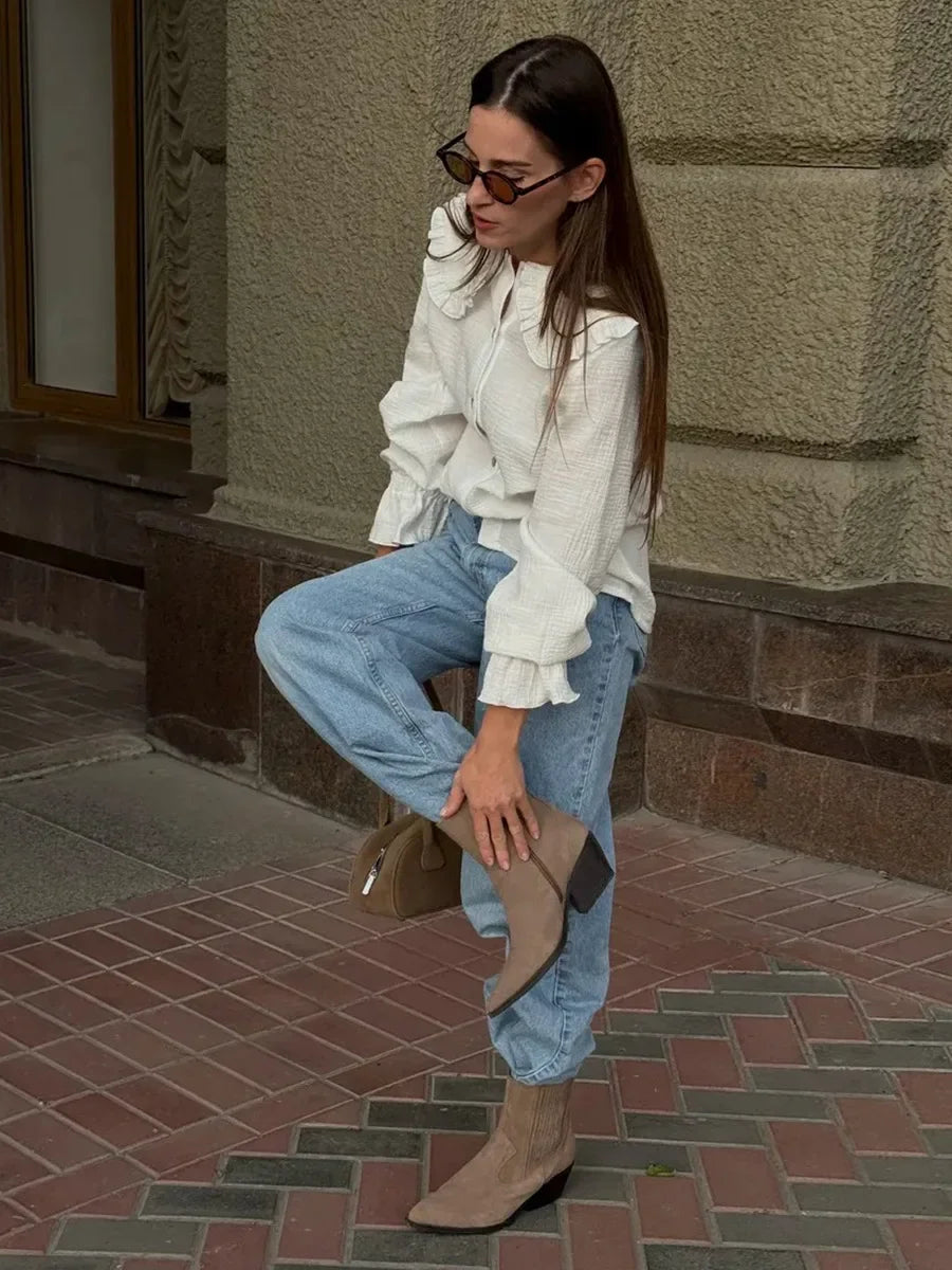 Blubelle 100% Cotton Babydoll blouse