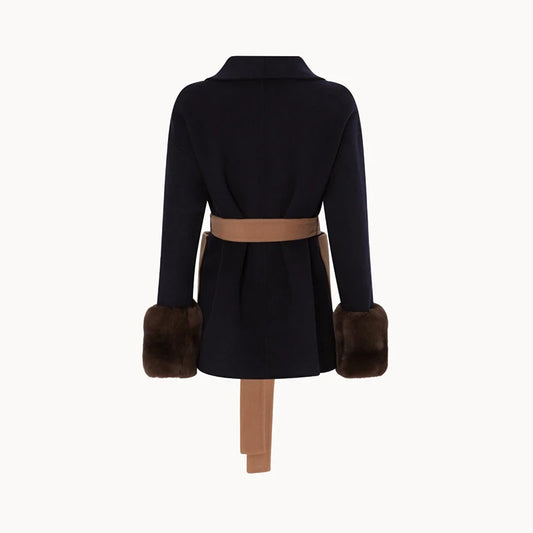 Patchwork Pocket Jacket - Slim Fit Winter Coat