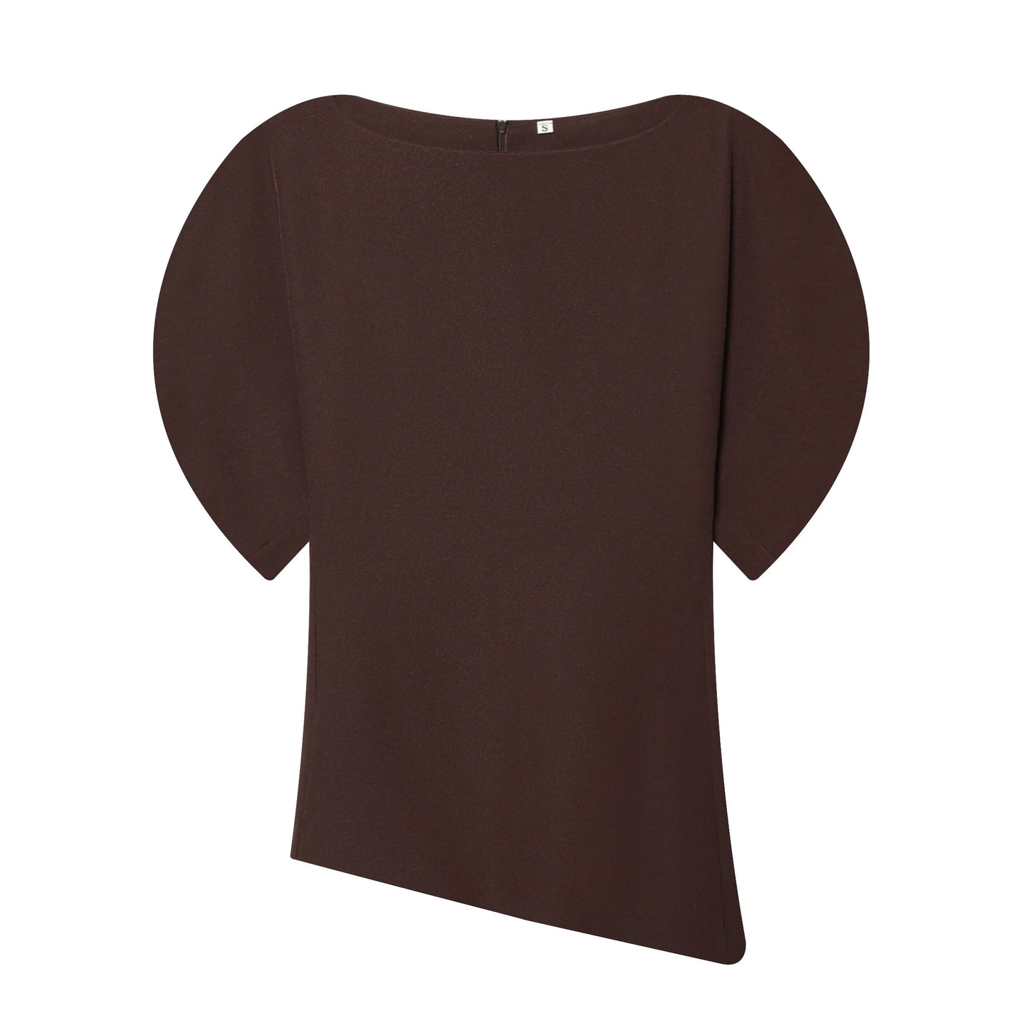 Puff Sleeve Blouse -Asymmetrical Hem