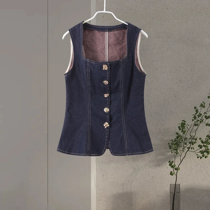 Street -Denim Pants Set