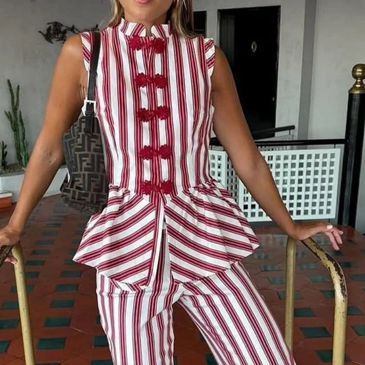 Blouse Striped Shirt -Chic Personality