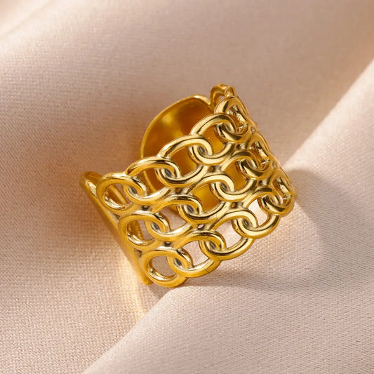 Stainless Steel Rings - Gold Color
