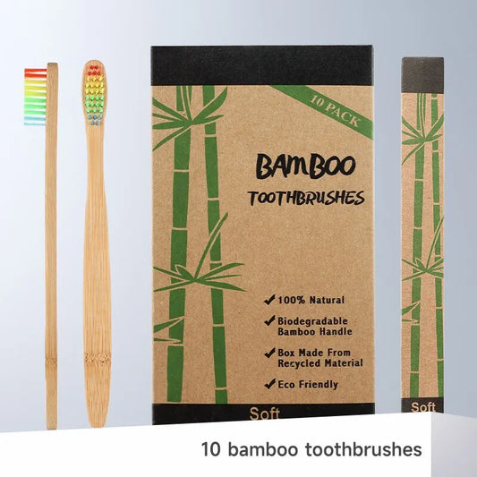 Bamboo Toothbrush -Set Natural Bamboo Toothbrush