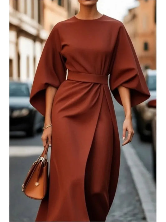 Long Dresses -Round Neck