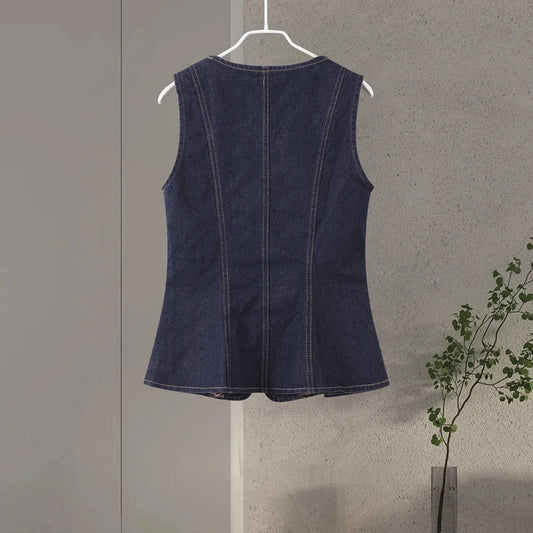 Street -Denim Pants Set