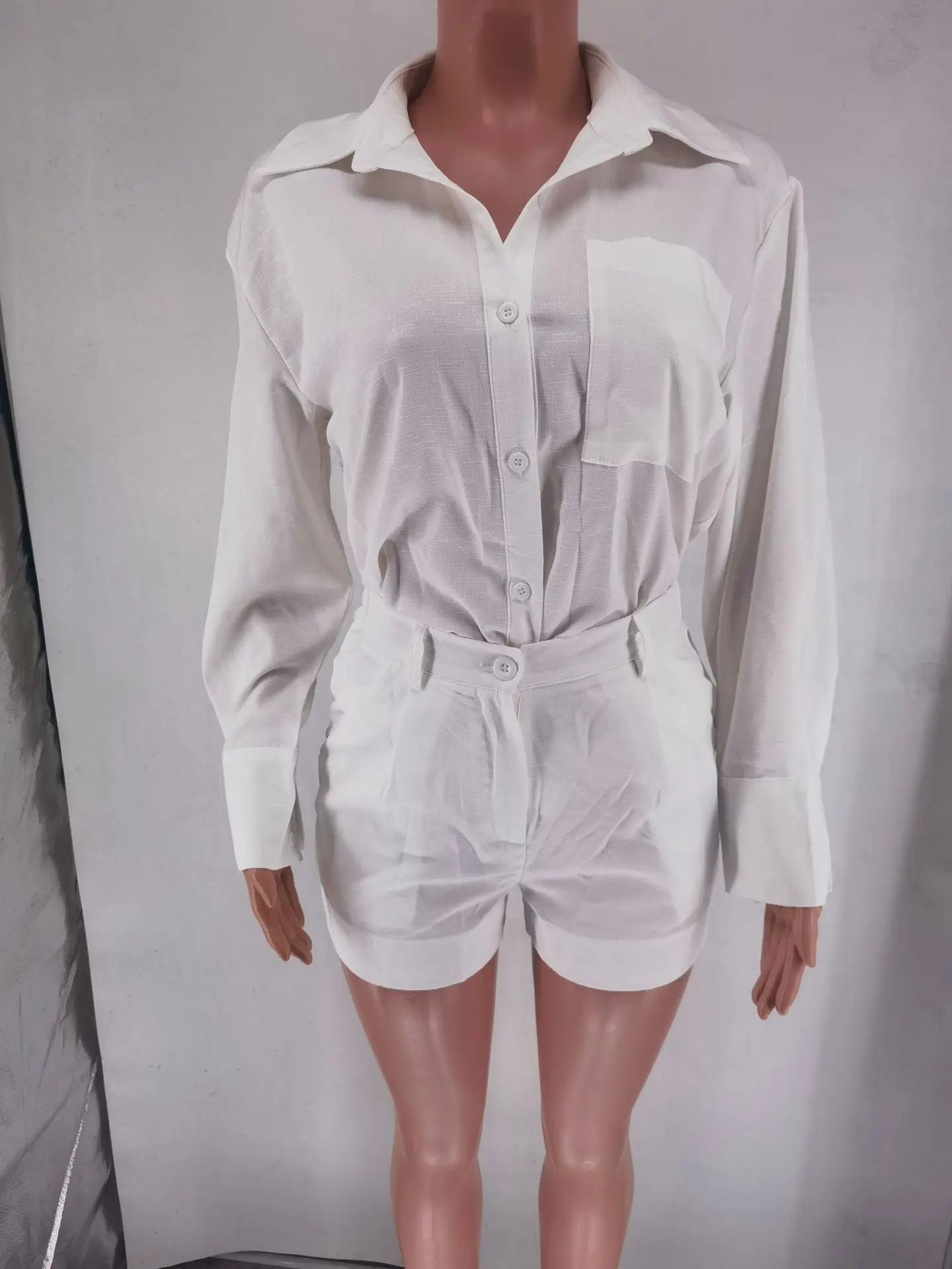 2 Pieces Set - Casual Short Pant with Shirt