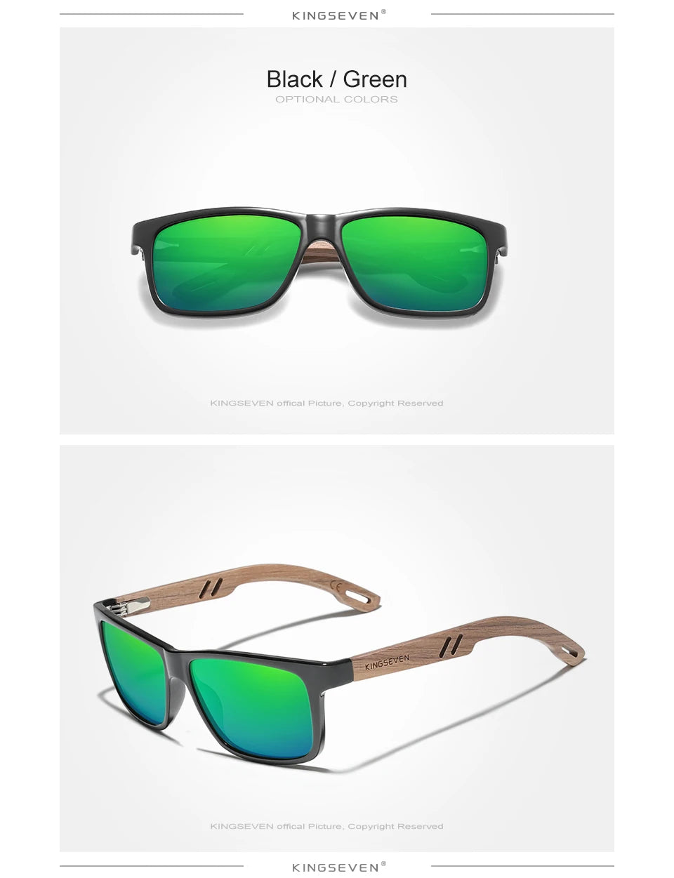 Wooden Sunglasses- 100% Polarized Vintage UV400 Protection