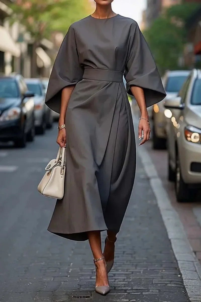 Long Dresses -Round Neck