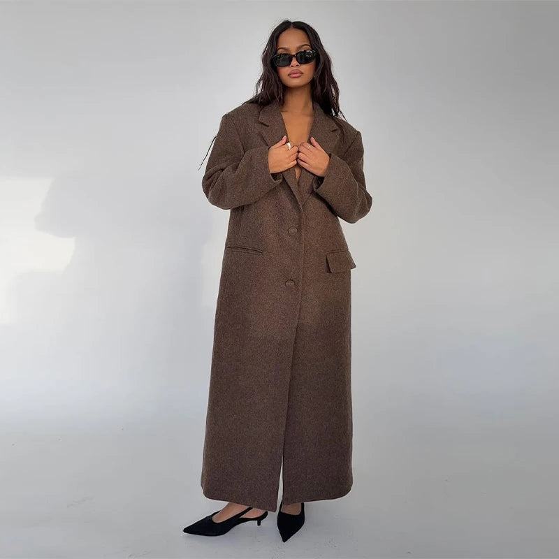 Maxi Coat - Lapel Pockets