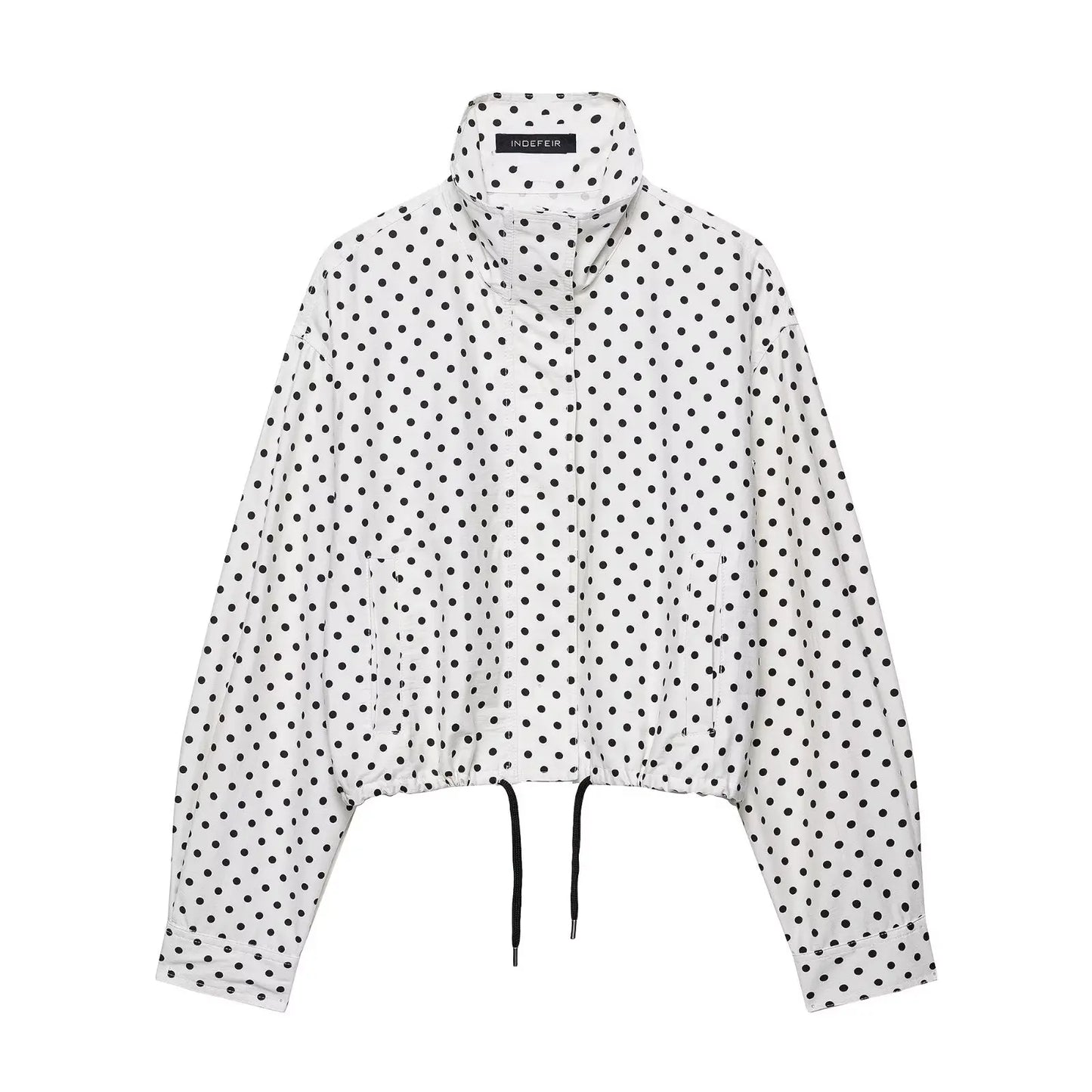 Casual Coats - Fashion Polka Dot Printed Jacket