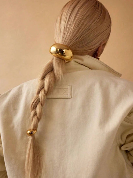 Geometric Metal Headb- Ponytail Hair Scrunchie