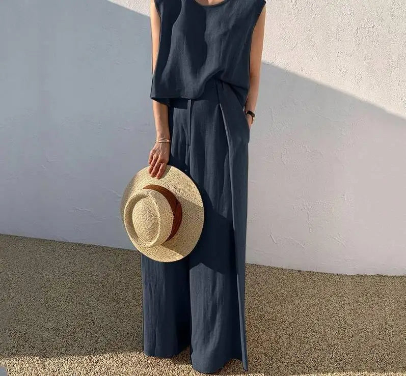 Lady Casual - 2 Piece Sets O-Neck