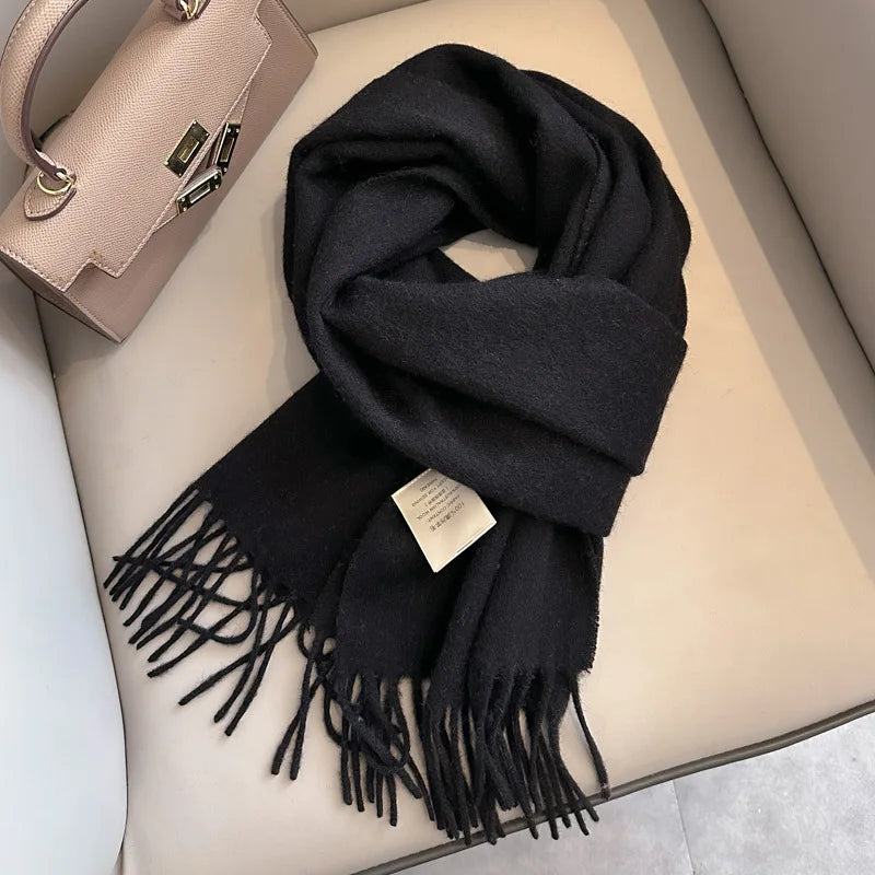 100% Wool Winter Scarf- Warm Cashmere Scarves