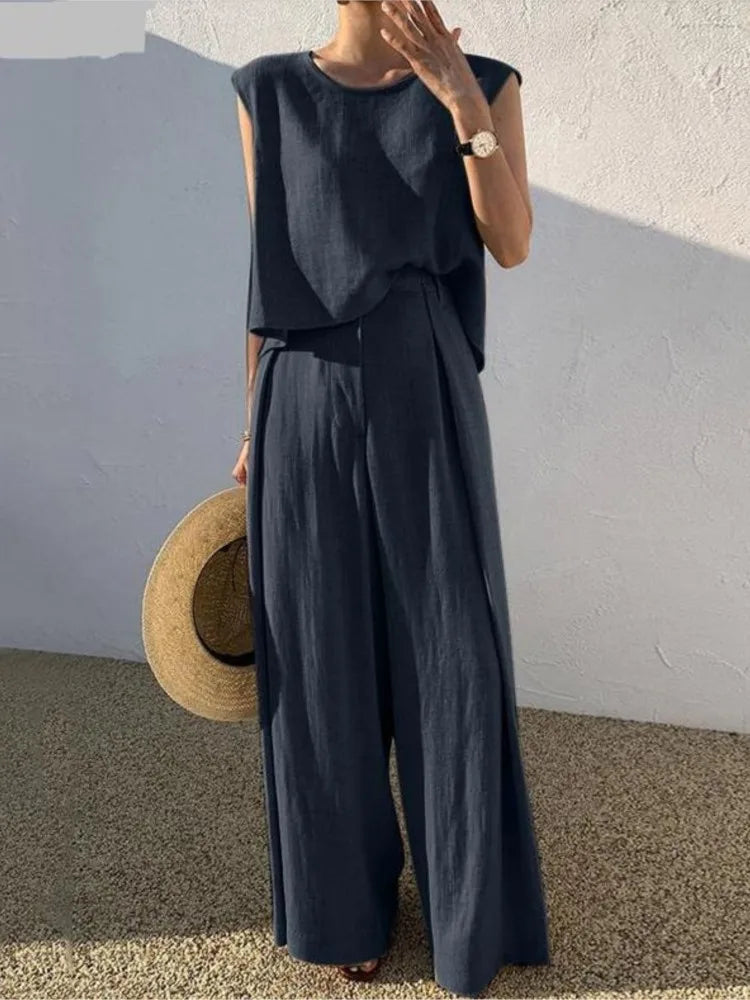 Lady Casual - 2 Piece Sets O-Neck