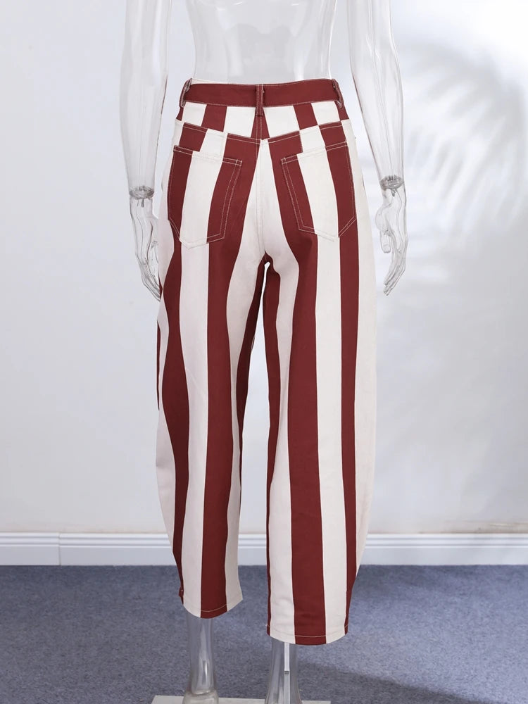 Stripe Denim Pants