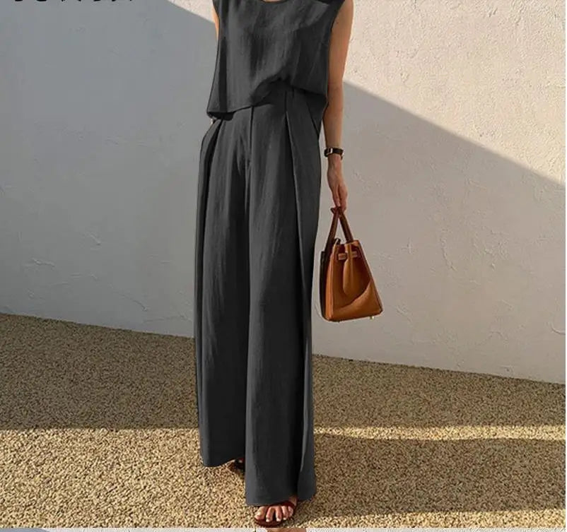 Lady Casual - 2 Piece Sets O-Neck