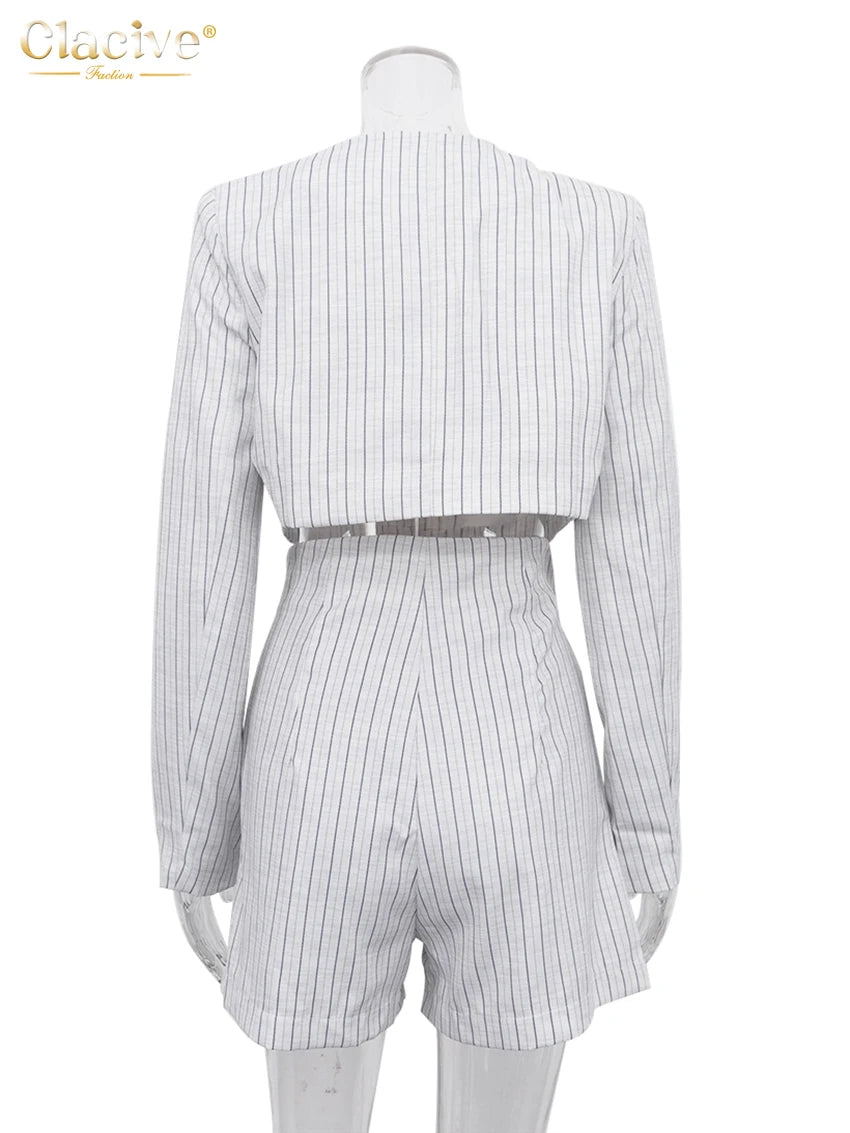 Sets -Top With High Waist Shorts Set Streetwear