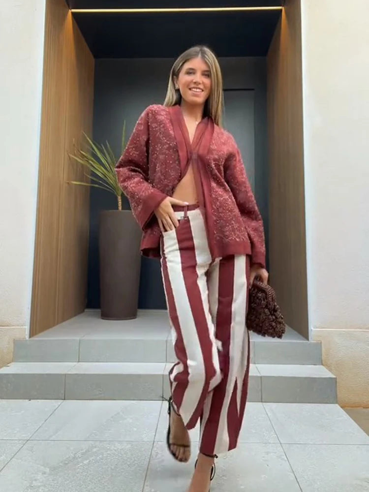 Stripe Denim Pants
