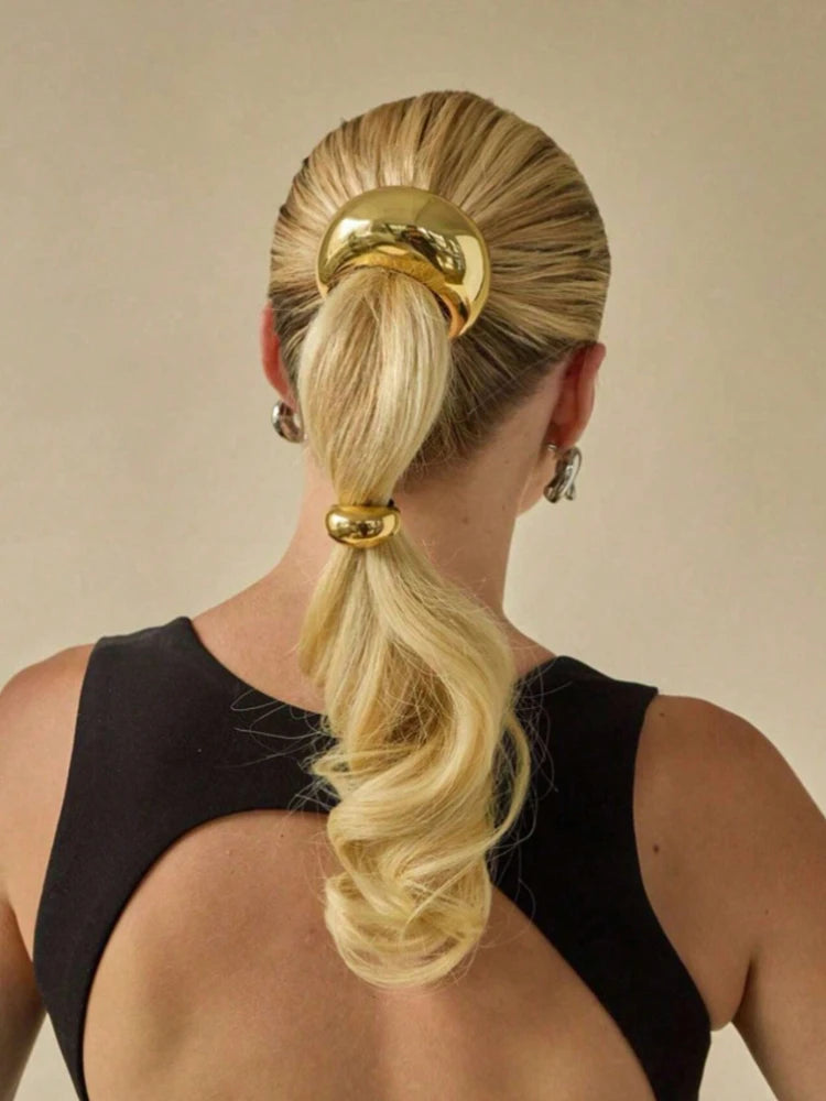 Geometric Metal Headb- Ponytail Hair Scrunchie