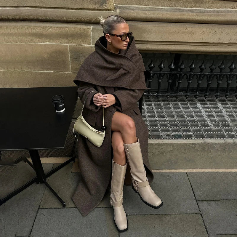 Maxi Coat - Lapel Pockets