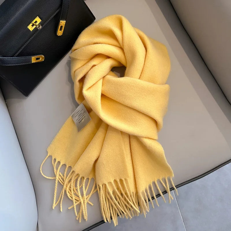 100% Wool Winter Scarf- Warm Cashmere Scarves