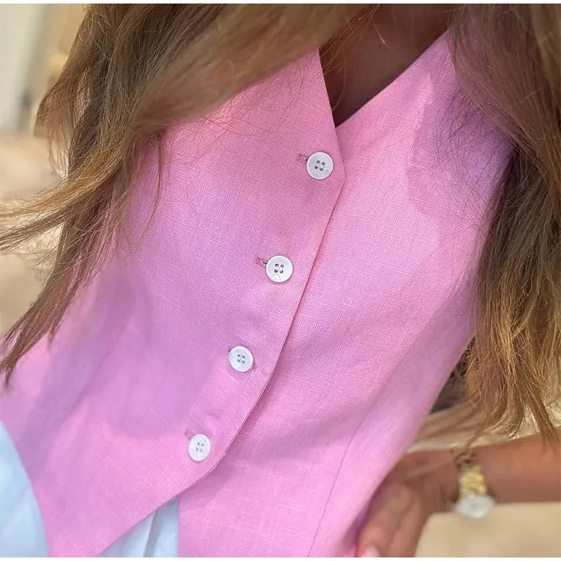 Sets Elegant V-neck - Female Suit Summer