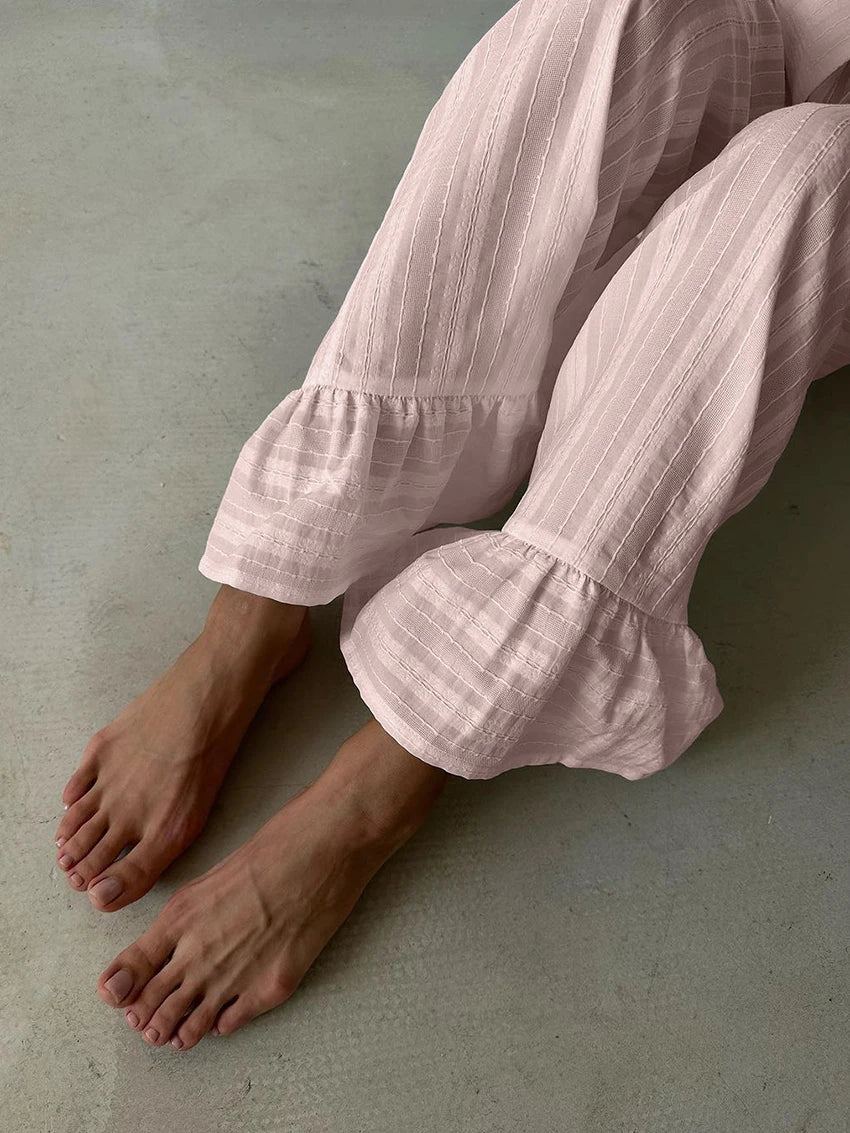 Nightgown 2 Piece Suit long sleeve- Nightwear