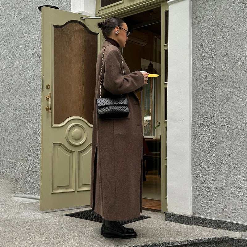 Maxi Coat - Lapel Pockets