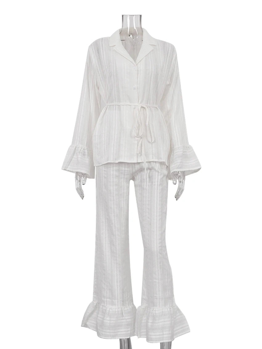 Nightgown 2 Piece Suit long sleeve- Nightwear