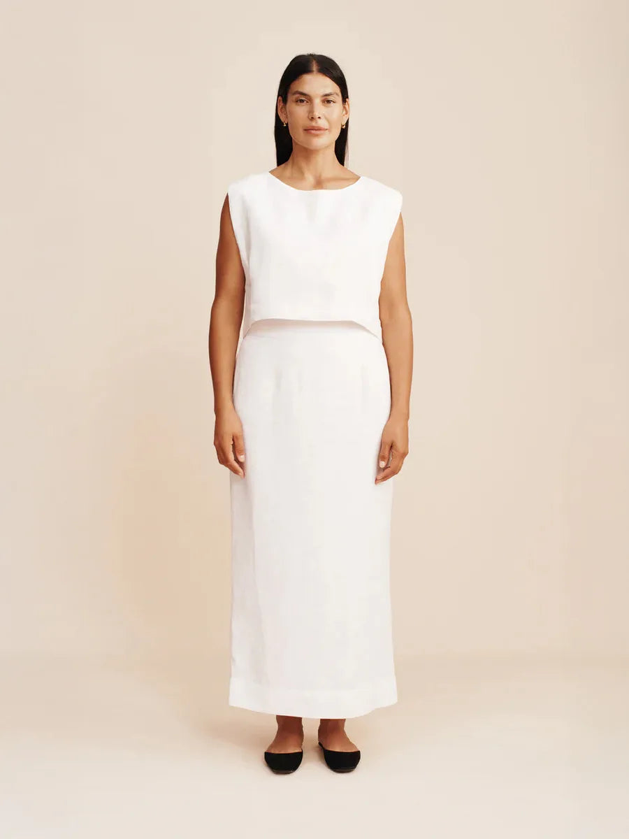 Cotton 2-Piece Set with Long Skirt