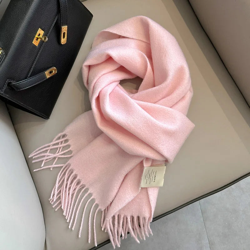 100% Wool Winter Scarf- Warm Cashmere Scarves