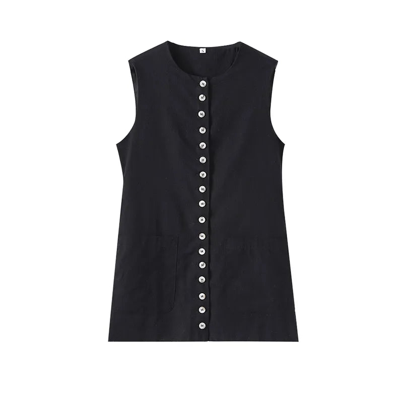 Elegant Single Breasted Long Vest Waistcoat