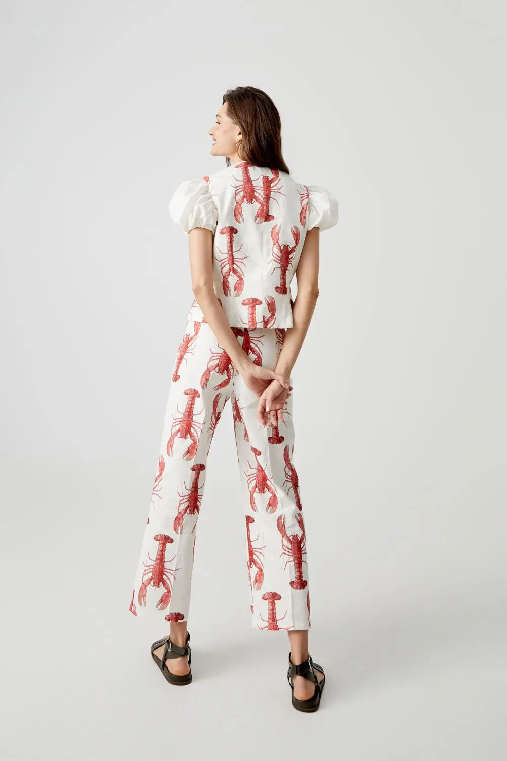Cartoon Cray Printing Long Pants Set - Sets