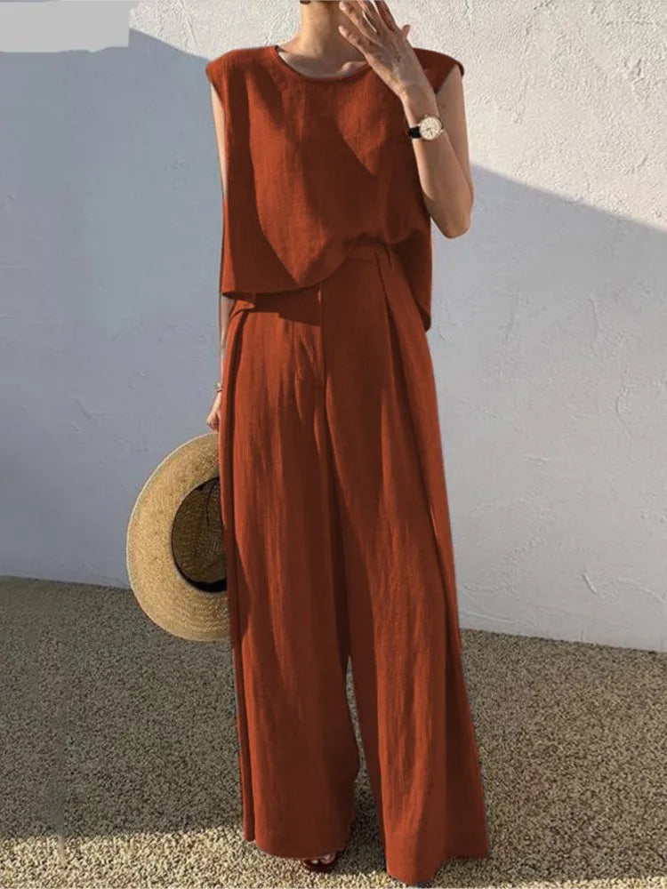 Lady Casual - 2 Piece Sets O-Neck