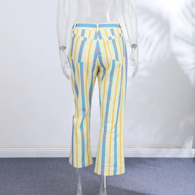 Stripe Denim Pants