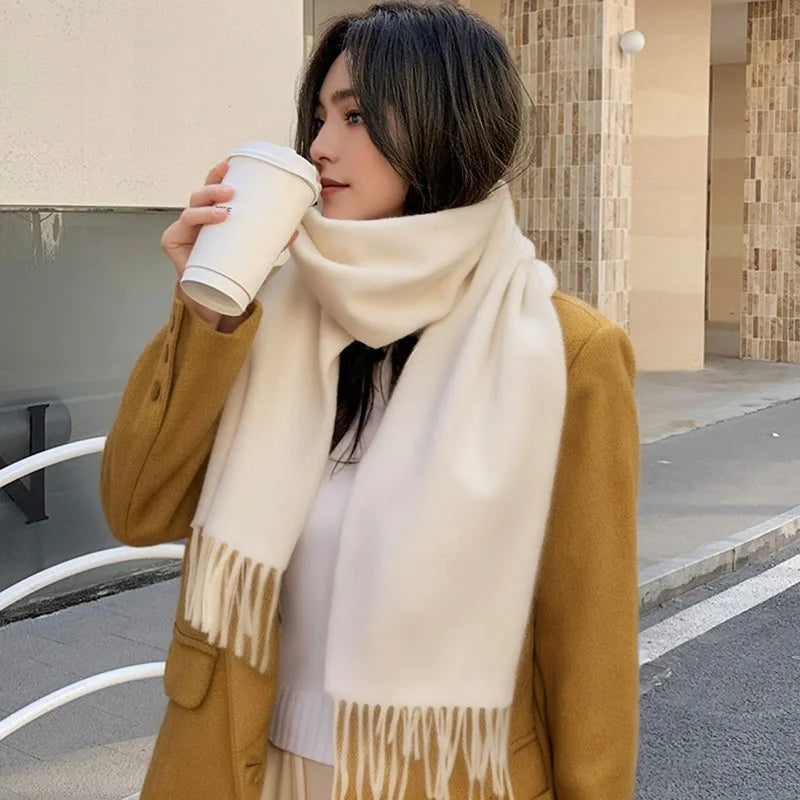 100% Wool Winter Scarf- Warm Cashmere Scarves