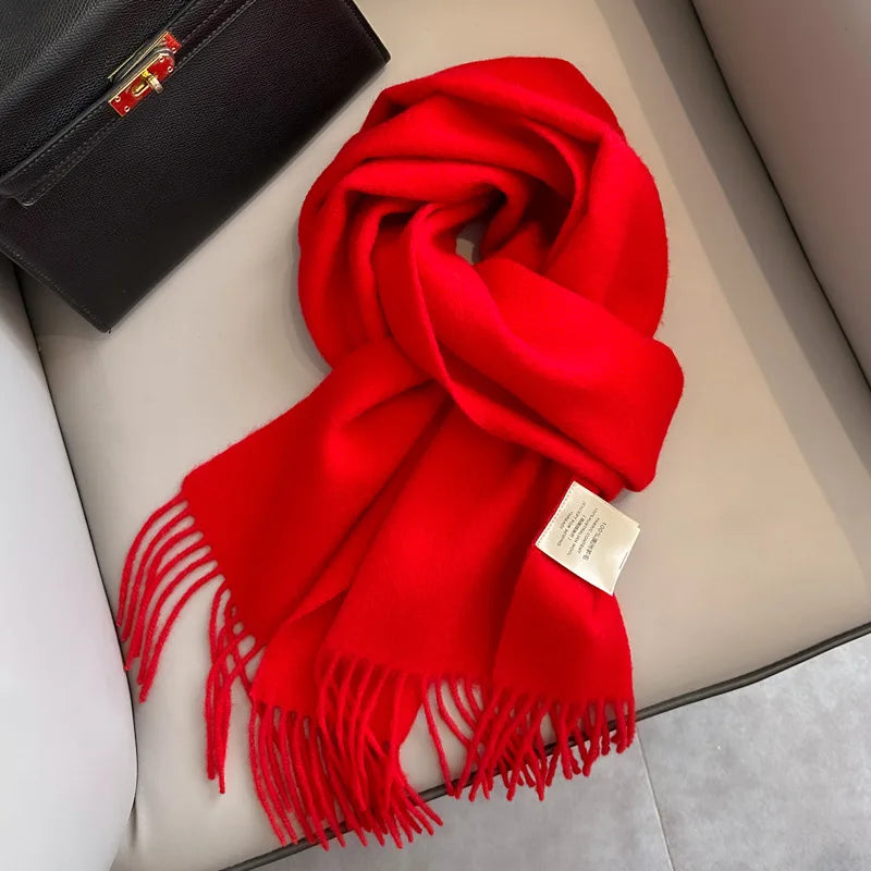 100% Wool Winter Scarf- Warm Cashmere Scarves