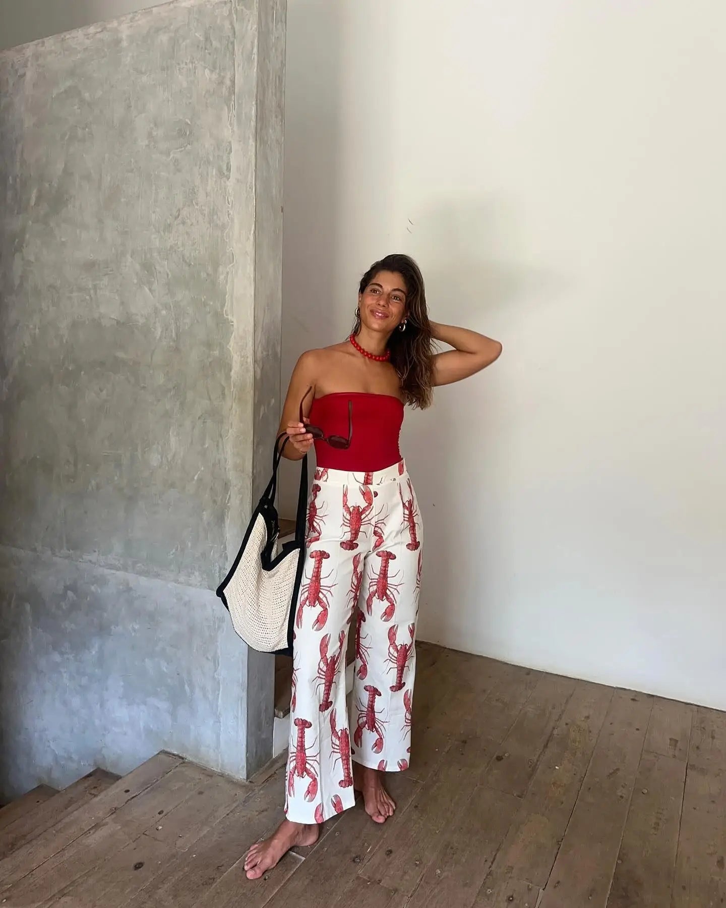 Cartoon Cray Printing Long Pants Set - Sets