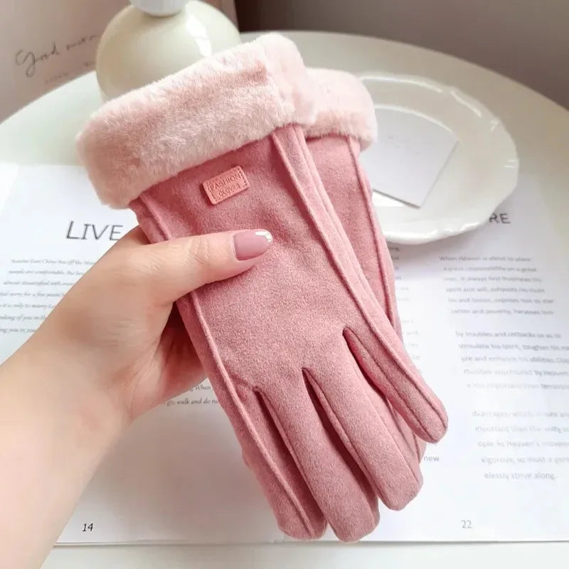 Plush Gloves Fashion -Warm Suede