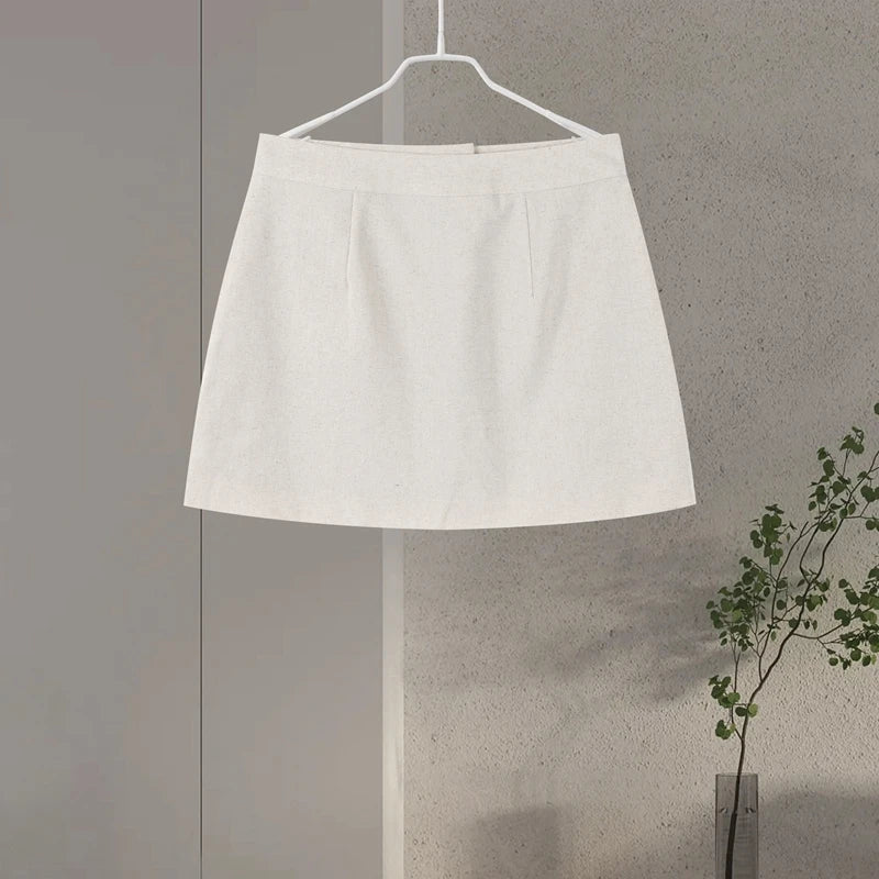 Cotton Linen Vest -Soft Solid Sets 2 Pieces