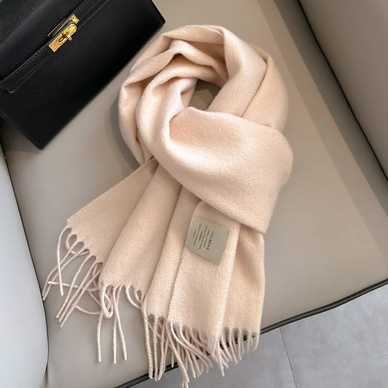100% Wool Winter Scarf- Warm Cashmere Scarves