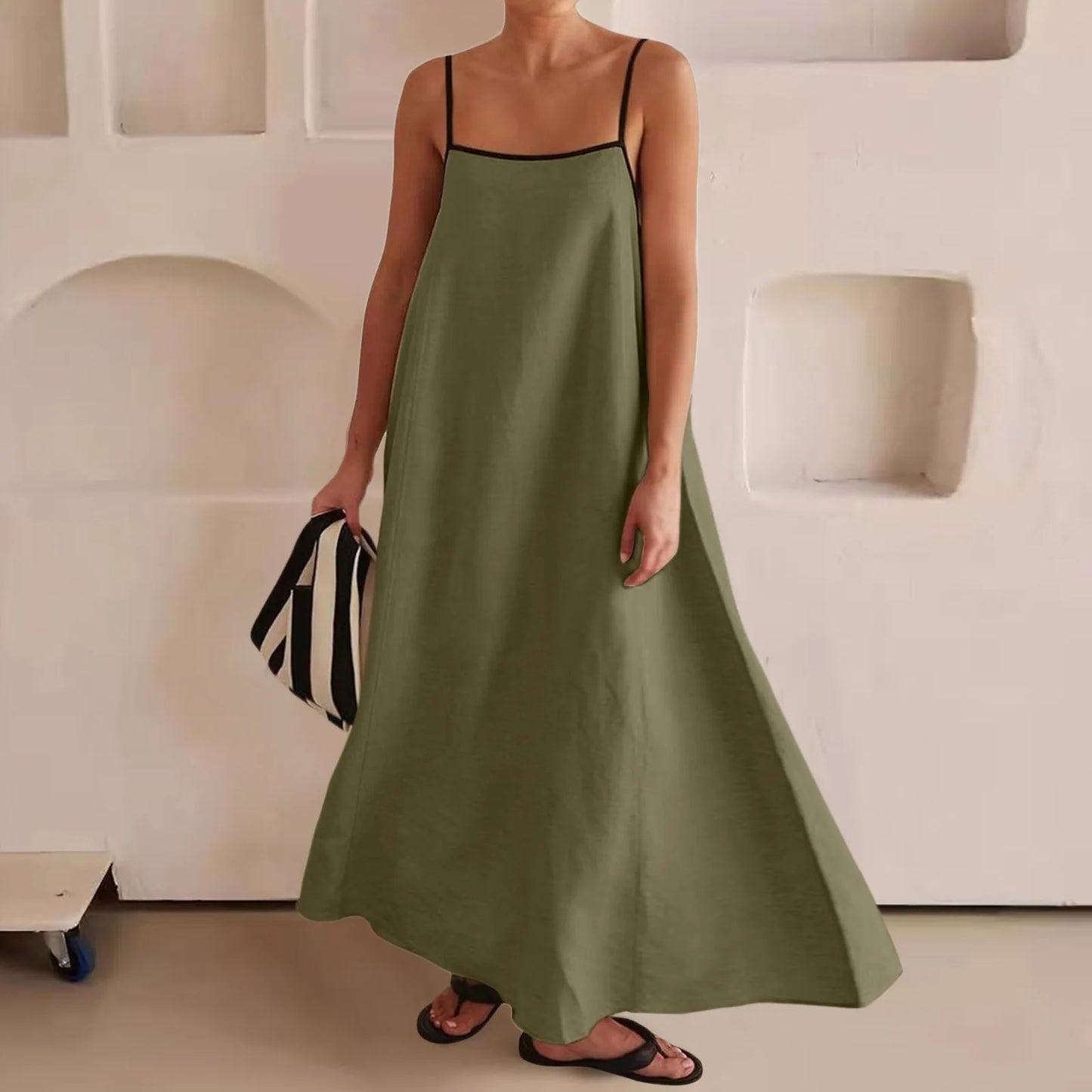 Cotton Camisole Dress - Swing Casual Dress