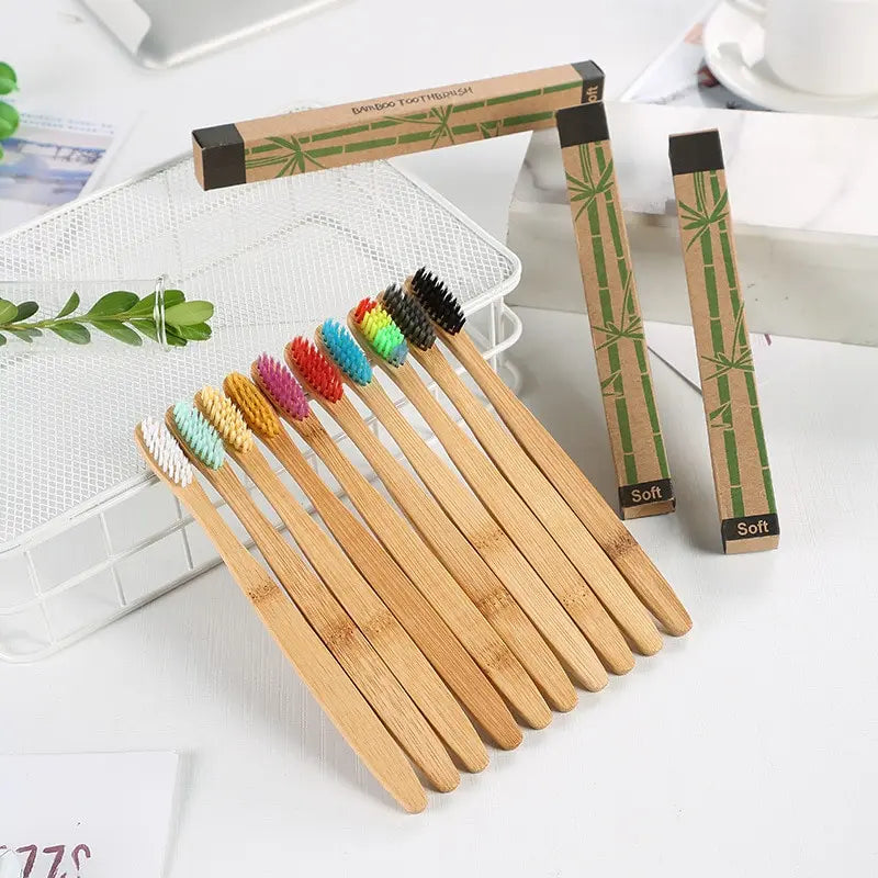 Bamboo Toothbrush -Set Natural Bamboo Toothbrush