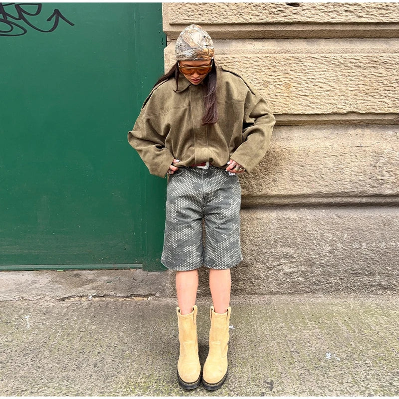 Long Sleeves Jacket -Sets Baggy