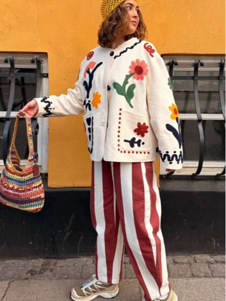 Stripe Denim Pants