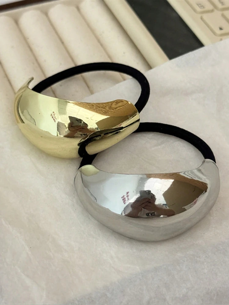 Geometric Metal Headb- Ponytail Hair Scrunchie